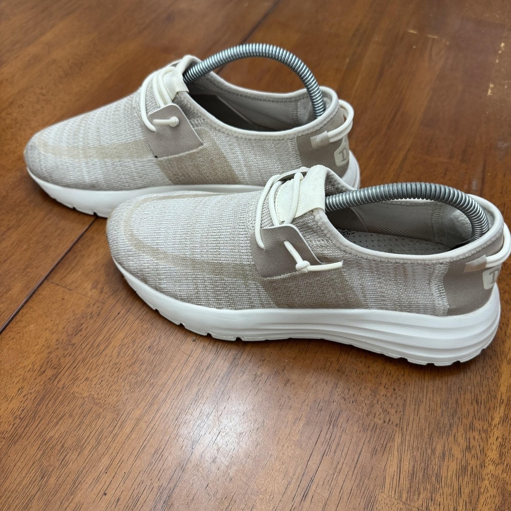 Hey Dude Slip On Shoes Womens Size 8 Beige Knit Comfort Lightweight Sneakers - Picture 4 of 6